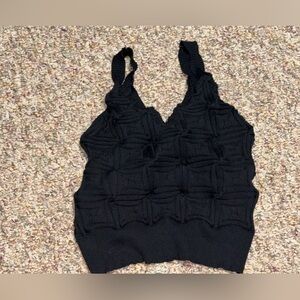Women’s size large Black Knit Top, crop‎ top, shirt